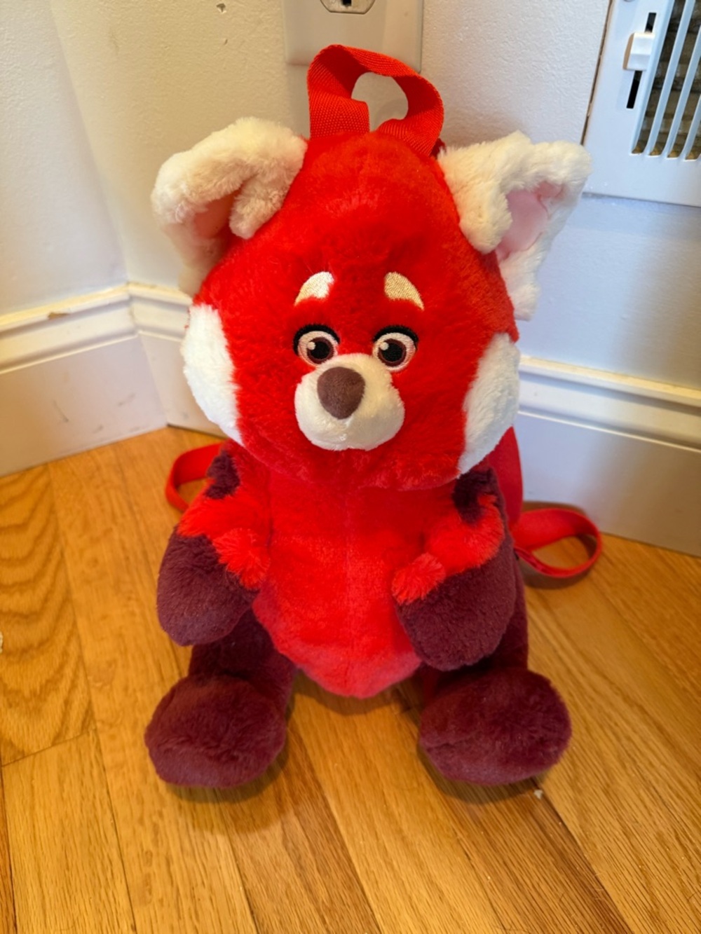 Turning Red Plush Panda Kids Backpack - Soft Animal Plush Bag